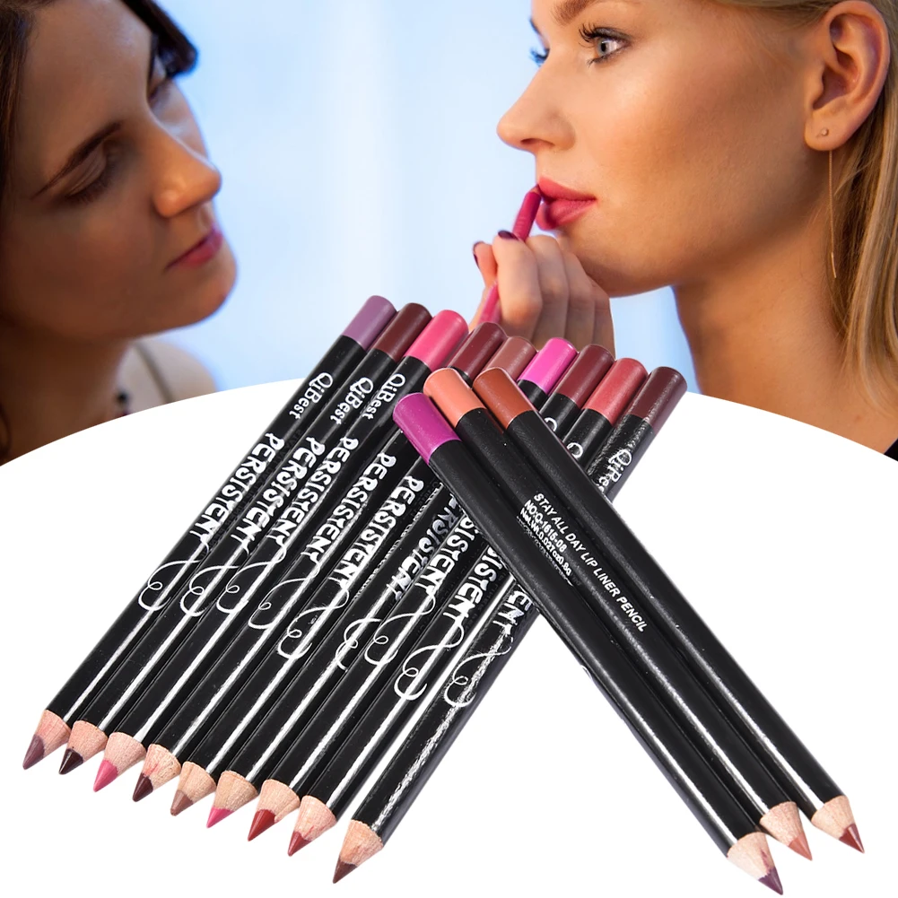 Crayon étanche Jules Liner pour femme, hydratant, longue durée, lèvres, outils de maquillage professionnels, tout neuf, 12 couleurs par ensemble
