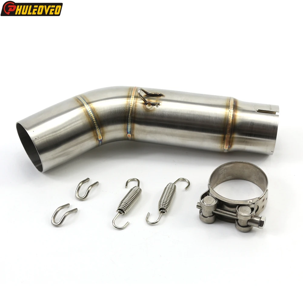 KIMISS Motorcycle Exhaust Middle Pipe Link Connect for GSR750 2011-2015 Approx 51mm/2.01 
