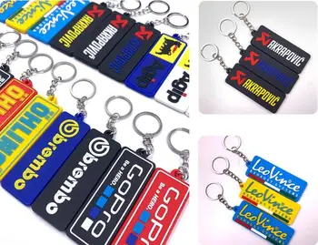 

New Fashion Nuclear Launch Key Chain for Motorcycles and Cars Gifts Tag Embroidery Key Fobs Holder Keychain Keyring