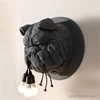 Animal Dog Resin Wall Lamps Living Room TV Wall Deco Corridor Home Decor Lighting Fixtures Designer Ktv Bulldog Wall Lights E27 1