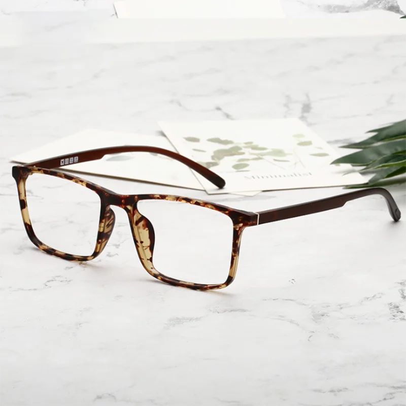 Duże kwadratowe okulary korekcyjne kobiety mężczyźni Ultralight komputer biznesowy Optical Glasse 7 0 -0.5 -0.75 -1.0 do-6.0 Minus stopień duża kwadratowa okulary korekcyjne kobiety mężczyźni Ultralight komputer biznesowy Optical Glasse 5