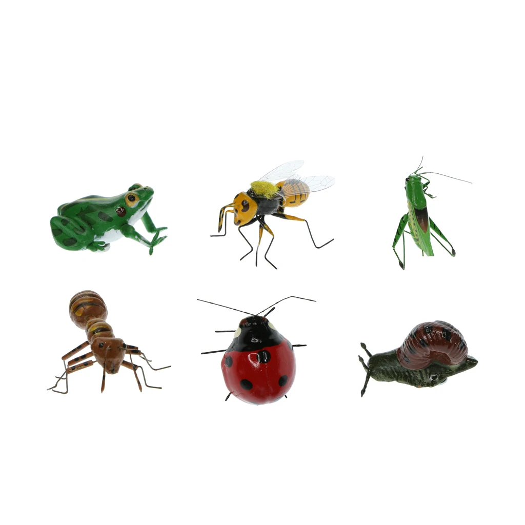 True To Nature Insect Ornament Fridge Magnet Animal Display Outdoor Patio Animal Miniature Garden Ornament Decor Toy Craft Gift
