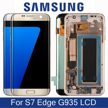 

5.5'' Original SUPER AMOLED LCD For Samsung Galaxy S7 Edge G935 G935F SM-G935FD Display Touch Screen Replacement With Frame