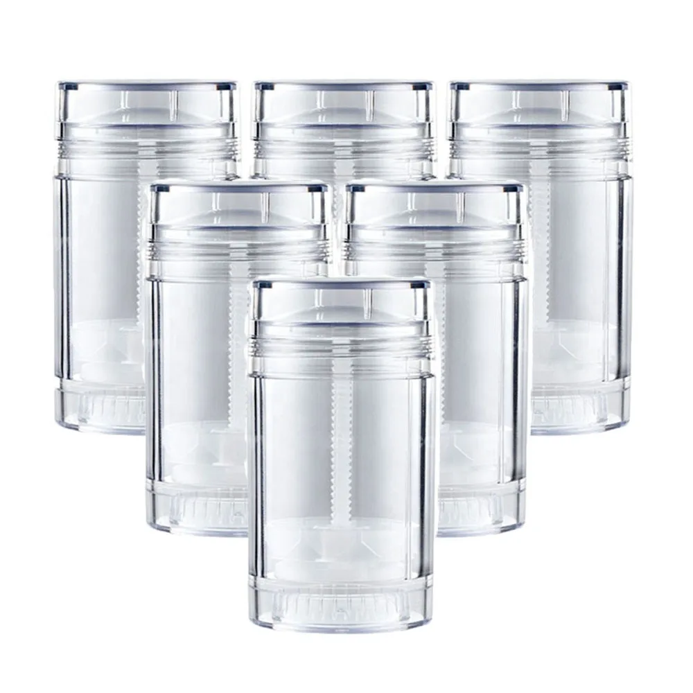 6Pcs305075mlEmptyReusableDeodorantBottlesClearTwistUpTube