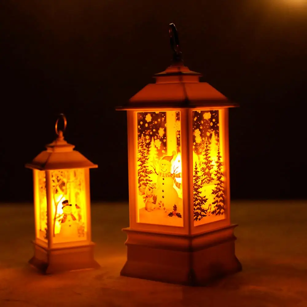 Mini Christmas Candlestick Pendant  Simulate Lamp Light Festival Table Decor 
