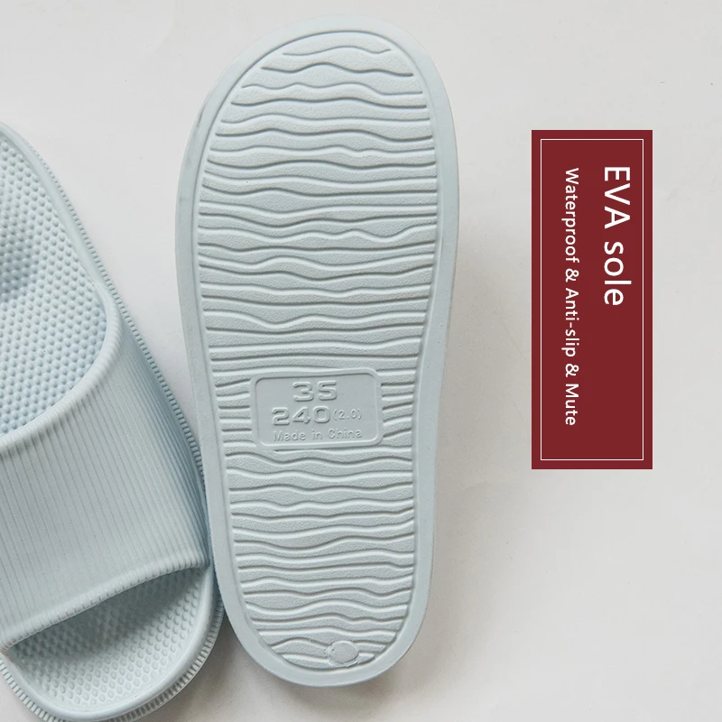 UTUNE Non-slip Massage Slippers Women EVA Indoor Slippers Light Couple House Bath Shoes Man Waterproof Sandals Slides Bathroom 3