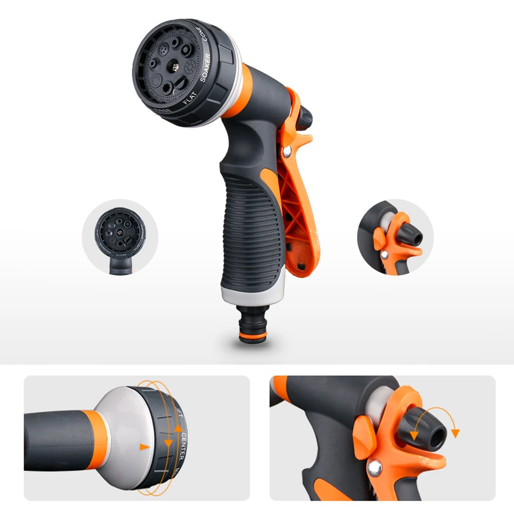 Garden Water Gun Watering Gun Hose Nozzles Adjustable Water Gun Lawn Hose Multifunction Garden High Pressure Sprayer