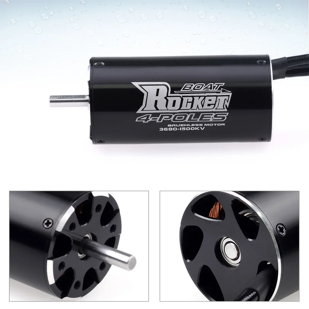 Rocket 3680 rc boat motor for boat electric brushless motor 2kw 24v 19v 26v 34v 38v 50000 rpm