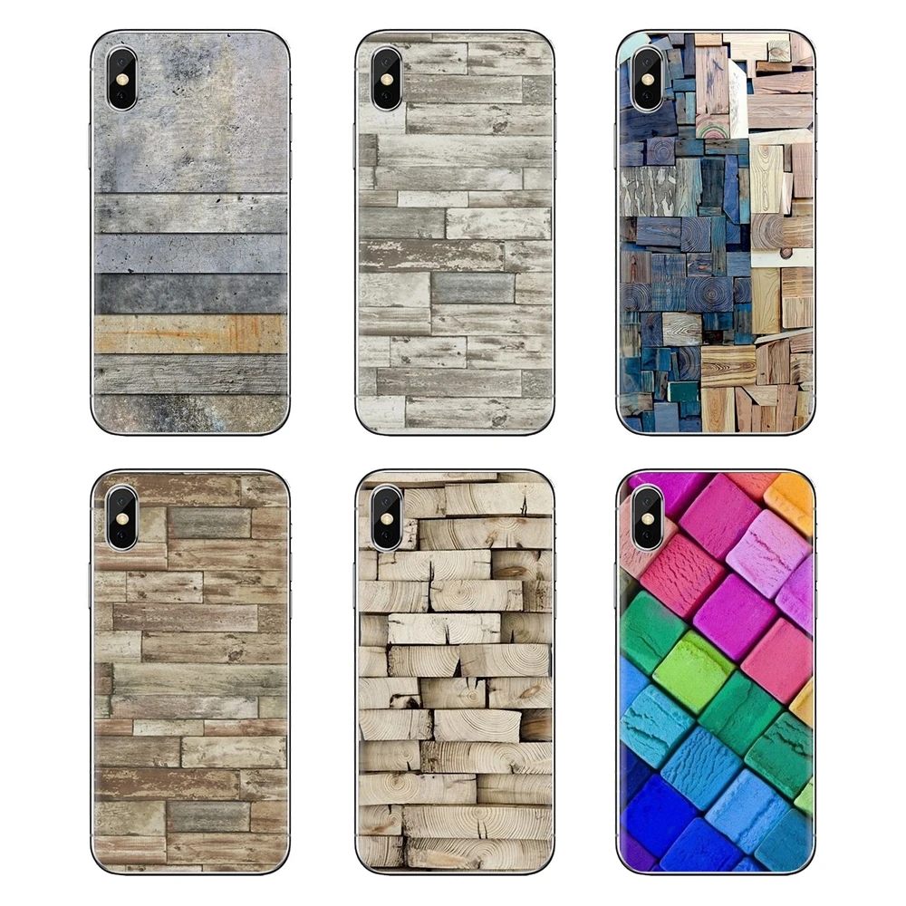 Pastel wooden colour blocking Pattern For Samsung Galaxy S2 S3 S4 S5 MINI S6 S7 edge S8 S9 Plus Note 2 3 4 5 8 Coque Fundas Case |