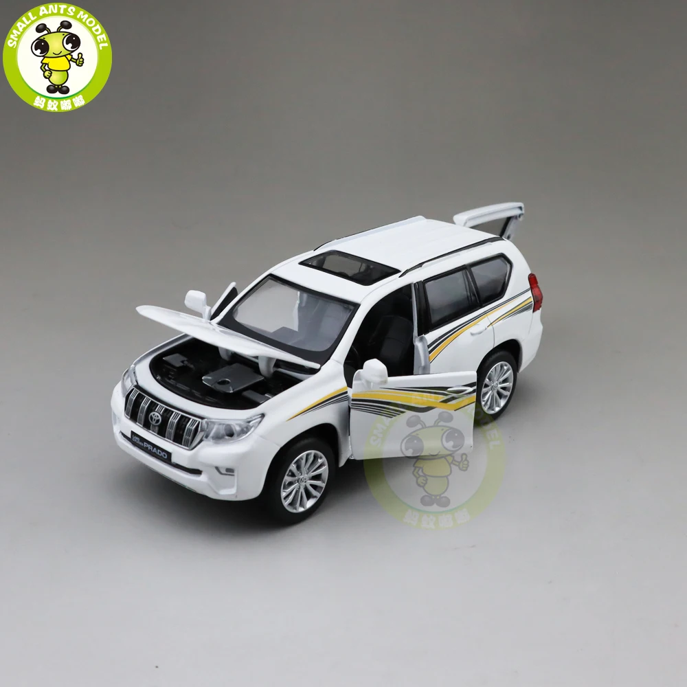 1/32 CAIPO Toyota Land Cruiser Prado литая под давлением модель автомобиля SUV игрушки для детей Детское звуковое освещение Вытяните назад Подарки