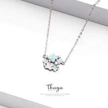 Thaya высокое качество бесконечные летние серии цветной дизайн 925 пробы Серебряный цветок браслет ожерелье наборы для женщин ювелирные изделия