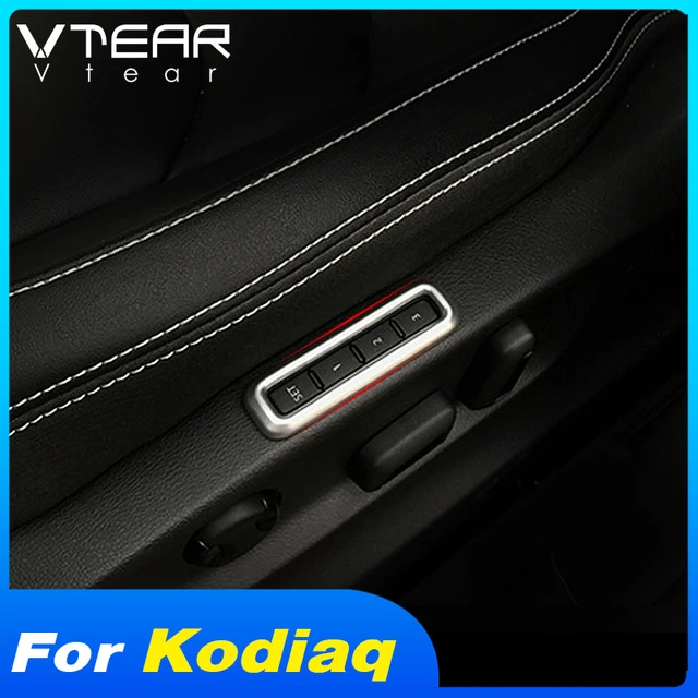 Vtear For Skoda Kodiaq GT Seat Adjustment Memory Button Switch Frame Chrome  Cover Decoration Trim Accessories Interior - AliExpress