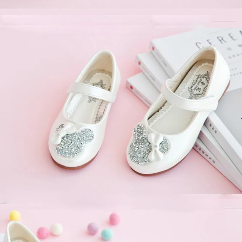 Gold White Pink Childrens Cartoon Leather Princess Shoes For Girls Party Wedding Kids Dance Performance Shoes Chaussure Fille comfortable sandals child