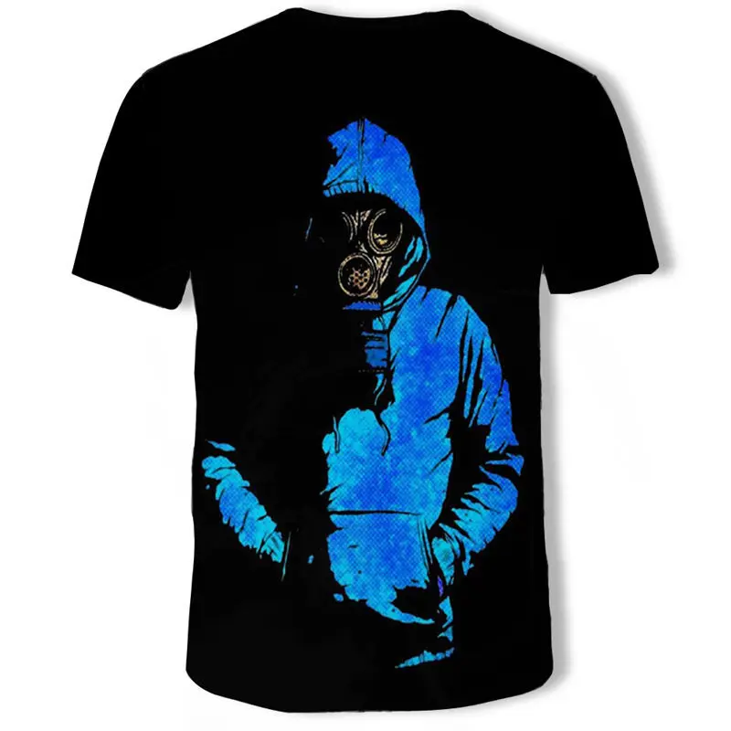 

Men Tops Black Sabbath Streetwear Mens T-shirt Gas Mask Tshirt Print Vintage T Shirts Retro Design Adult Clothes Cotton