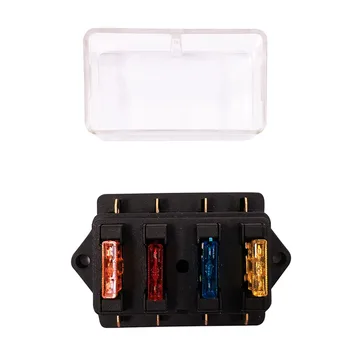 

Fuse Holder Box 4 Way Car Vehicle Circuit Automotive Blade Fuse Box With 5A 10A 15A 20A Fuse For Auto Car Boat Marine Trike