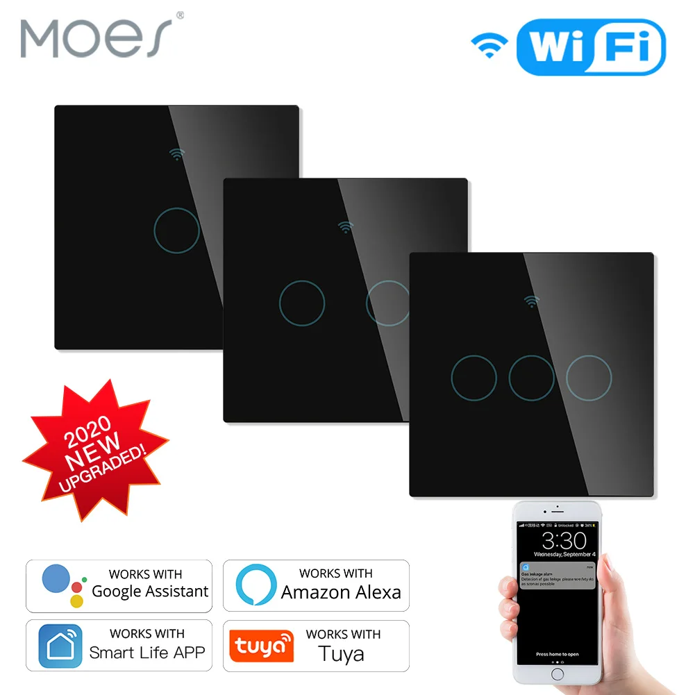 Новый Улучшенный WiFi Smart RF433 сенсорный выключатель 2/3 Way Life/Tuya управление через