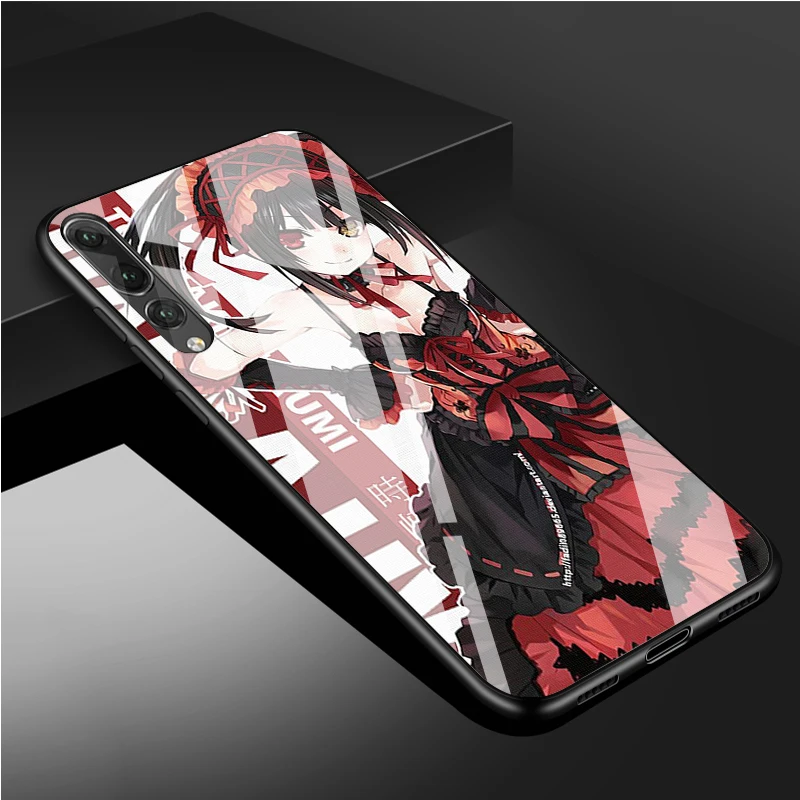 waterproof case for huawei Anime Mô Hình Kurumi Tokisaki Ngày Một Sống Đen Mềm Mại Ốp Lưng Điện Thoại Huawei 40 30 20 10 9 Lite Pro P thông Minh 2019 Y6 Prime2019 Y9 2018 silicone case for huawei phone