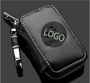 

Women Cow Split Leather Car Key Wallets Cute Zipper Housekeeper Leather Key Holder Organizer Key Case