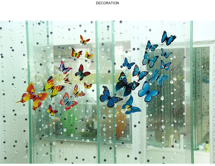 12 шт./компл. красочные 3D бабочки настенные стикеры Свадебные украшения домашний декор бабочки для декоративный магнит наклейки на холодильник