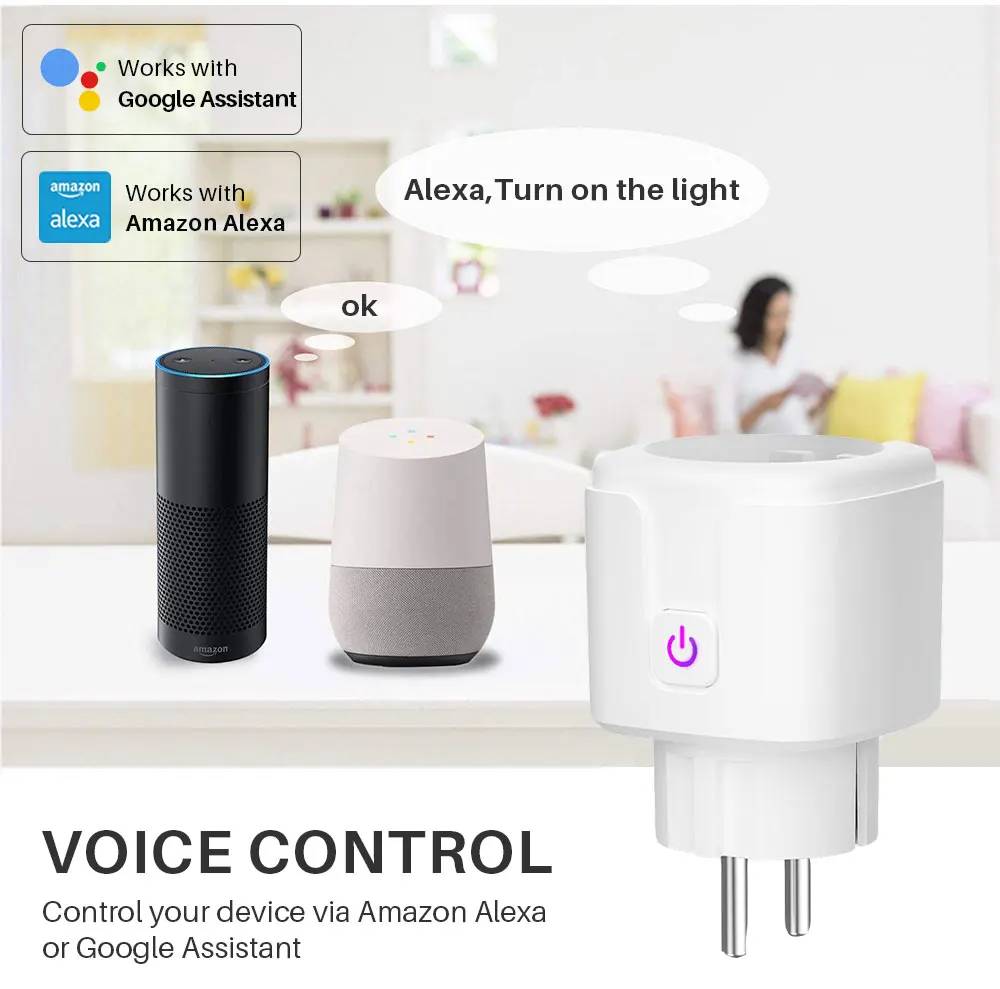 CORUI Tuya WIFI Smart EU Plug 16A Outdoor Waterproof Smart Socket With  Power Monitor Alexa Google Home Smart Life App Control - AliExpress