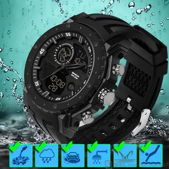 

Brand Waterproof Watch Men Watches Military Army Male Watch For Men Clock Sport Outdoor Wristwatch Top New Dual Display Hours