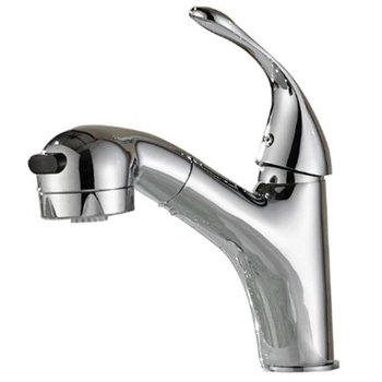 

Bathroom Basin Faucet with Pull Down Sprayer 2 Spray Mode Single Handle Mixer Tap Hot and Cold Water Faucet Kitchen Telescopic F