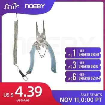 MEGA PROMO ❤️ NOEBY Fishing Accessories Mini Pliers Tool For Small Slip Ring Of Lures Stainless Steel Fishing Pliers Braid Line Cutter - discount item 53% OFF Sports & Entertainment