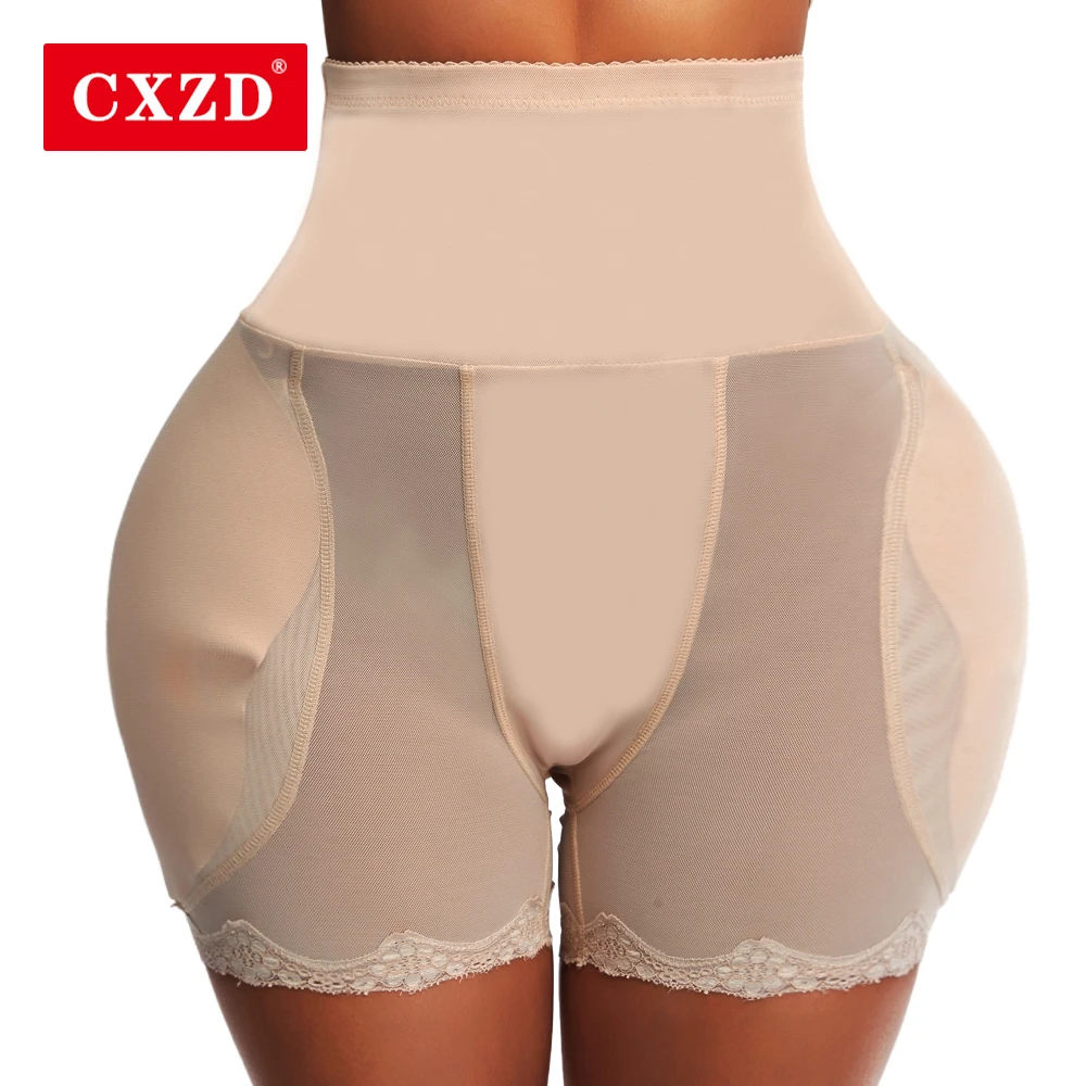 CXZD Women Butt Lifter Shapewear Waist Tummy Control Body Underwear Shaper Pad Control Panties Fake Buttocks  Sexy Lace Lingerie best shapewear