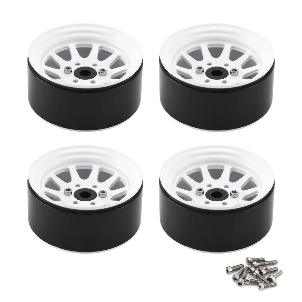HOBBYSOUL 1.9" Metal Beadlock Wheels For RC Rock Crawlers - 32mm Wide, 12mm Hex, Fits Traxxas TRX-4, Axial SCX10 (4-Pack) - View #3
