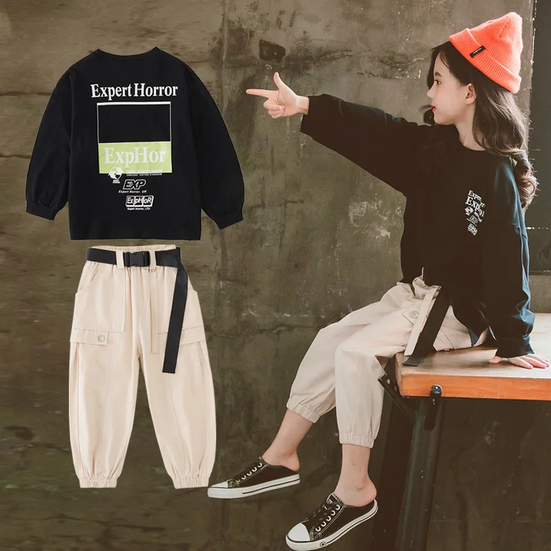 

Kids Clothes Set Casual Sports Teenager Girls Tracksuits Spring 2pcs Children Clothing Suits 4 7 9 11 Year Cotton Girls Clothes