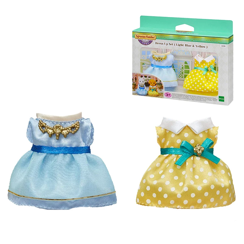 

S01 Sylvanian Families Town Series Dress Up Set Yellow & Blue Dollhouse Playset Accessories No Figures 5370