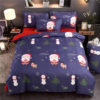

33 Christmas Home 3Pcs Bedding Sets Merry Christmas Duvet Cover Pillow Case 100% Polyester Christmas Gift