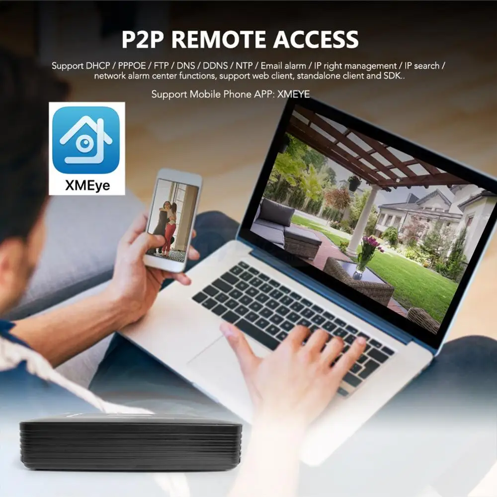 Камера видеонаблюдения 16 каналов 5 МП H.265 NVR Onvif 4 Мп|video recorder hdmi|network video recordernvr p2p |