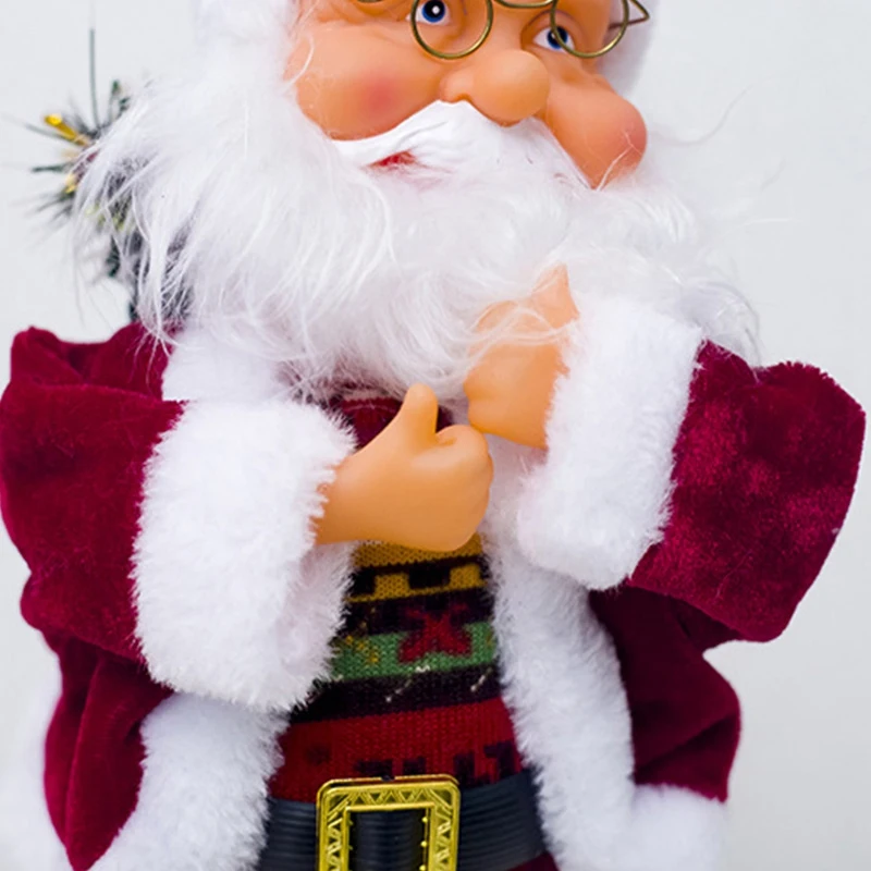 1 шт. Рождественский Санта-Клаус, кукла, Рождественская электронная Музыкальная кукла, штаны Санта-Клауса, веселая Рождественская игрушка, креативное украшение