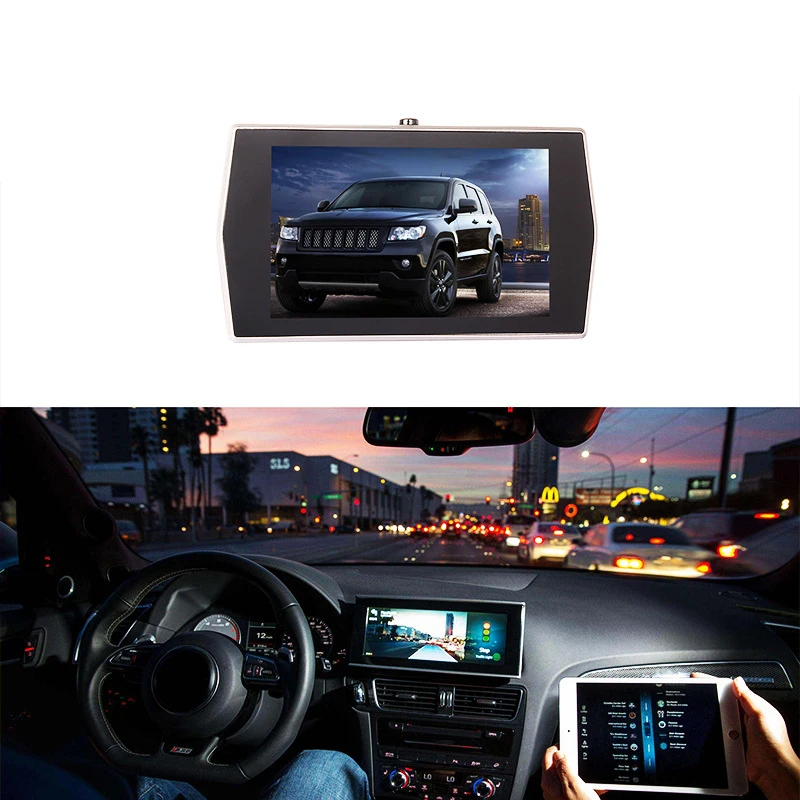 Двойной объектив 1080P HD4.0 дюймов ЖК-дисплей Супер широкоугольный Автомобильный регистратор для вождения Передняя Задняя парковочная камера мониторинг заднего вида изображение L-X6 м