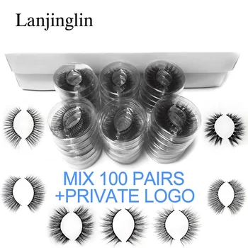 

wholesale mink false eyelashes 20/30/40/50/70/100 pairs 3d fluffy wispy fake lashes natural long makeup lash extension in bulk