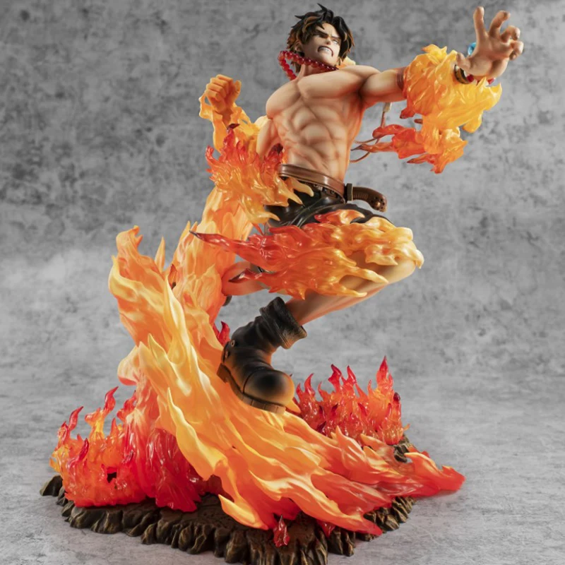 Amine one piece POP MAX Portgas D Ace ПВХ фигурка ACE Fire punch Battle ver. Модель игрушки