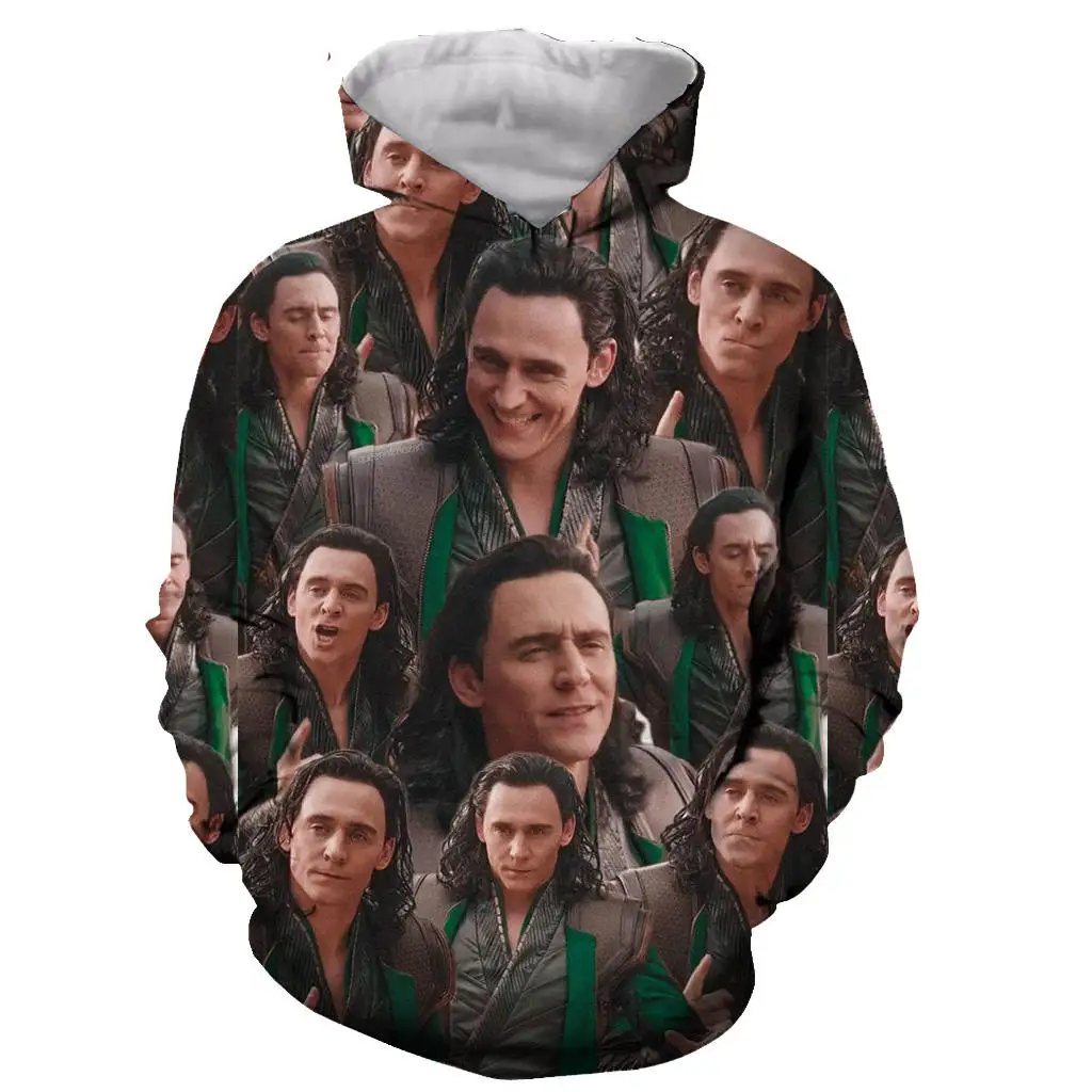 Loki 3D печатных мужчин и женщин с капюшоном толстовка модная графическая Толстовка Повседневная Уличная пуловер Толстовка