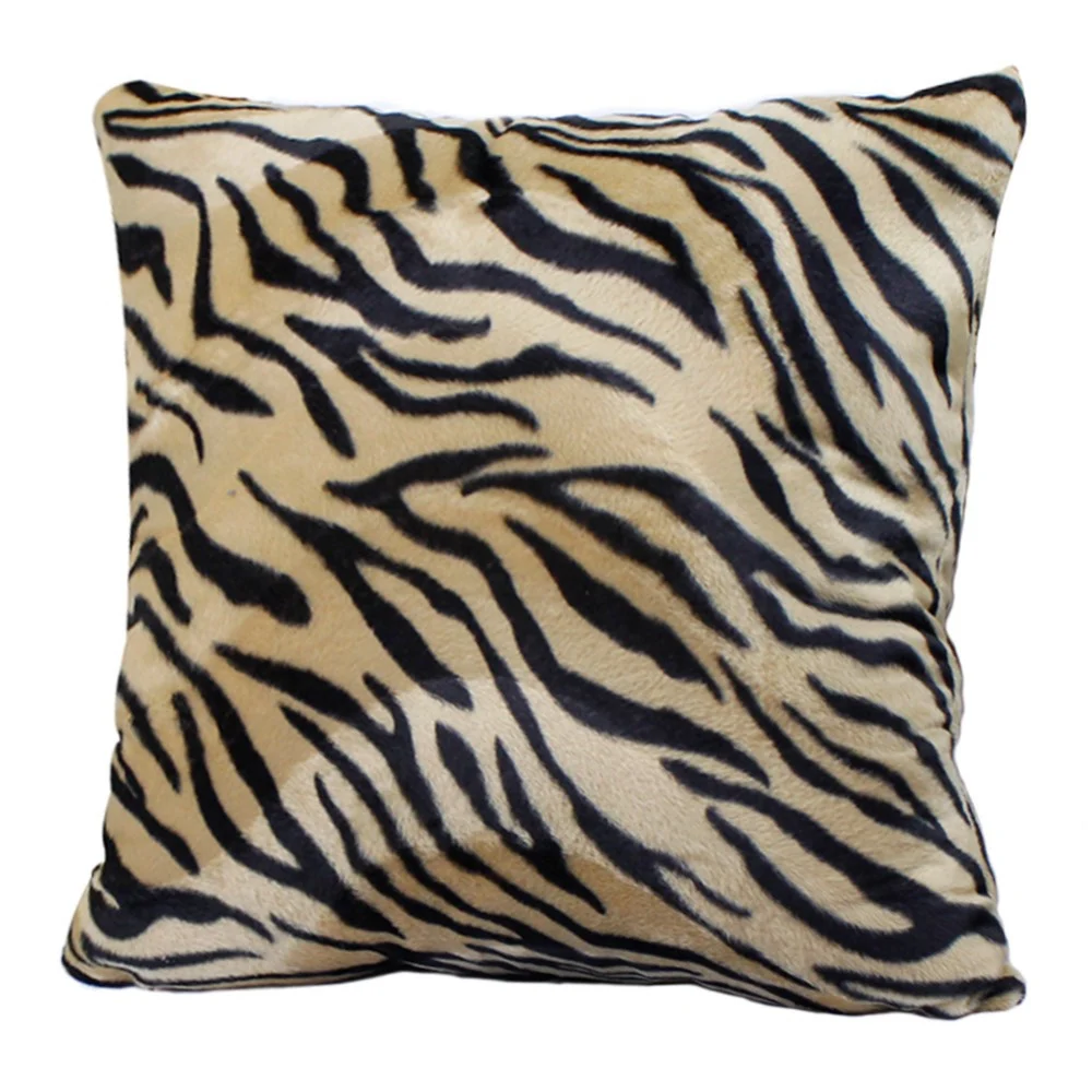 Ff05a Faux Fur Black White Zebra Skin Print Cushion Cover/Pillow Case*Custom Siz 
