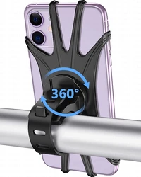 Universal Bike and Motorcycle Phone Holder - Secure Mobile Stand (Black)