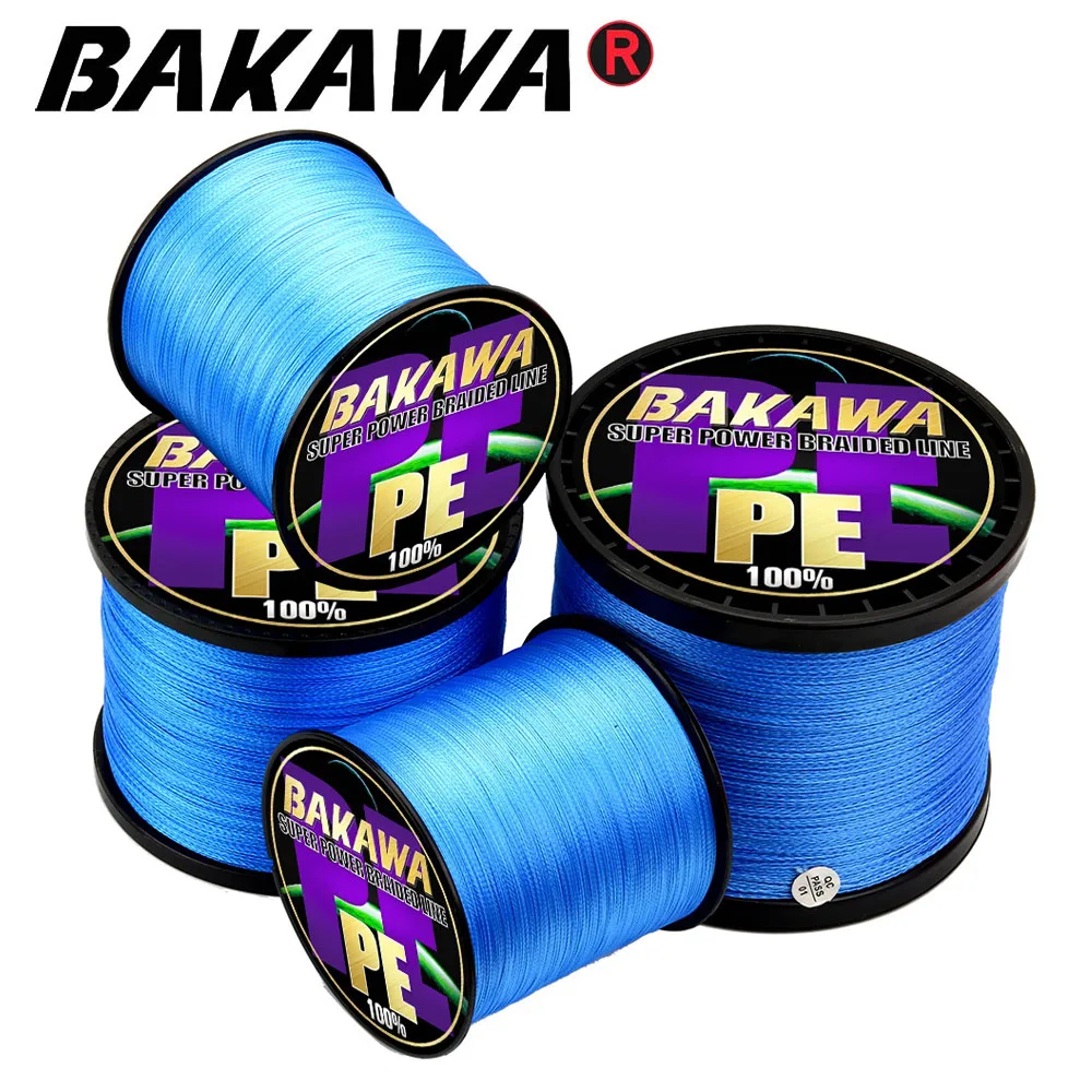 BAKAWA 500M 300M 1000M 4 Strands PE Braided Wire Multifilament ญี่ปุ่น Strong สายตกปลาหลายสี 1