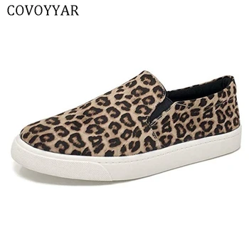 

COVOYYAR 2019 Leopard Fashion Women Sneakers Flat Shoes Woman Snake Print Casual Shoes Spring Summer Loafers Slip on 43 WSN280
