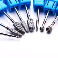  1Pc Tungsten Carbide Nail Drill Bits Rotate Burr Milling Nail Cutter Bits Electric Drill Machine For Manicure Pedicure Tools 