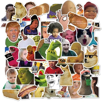 

50PCS Classic Meme Stickers DIY Fridge Luggage Skateboard Graffiti Joke Guitar Laptop Motorcycle Sticker Decal Kid Toys Gift