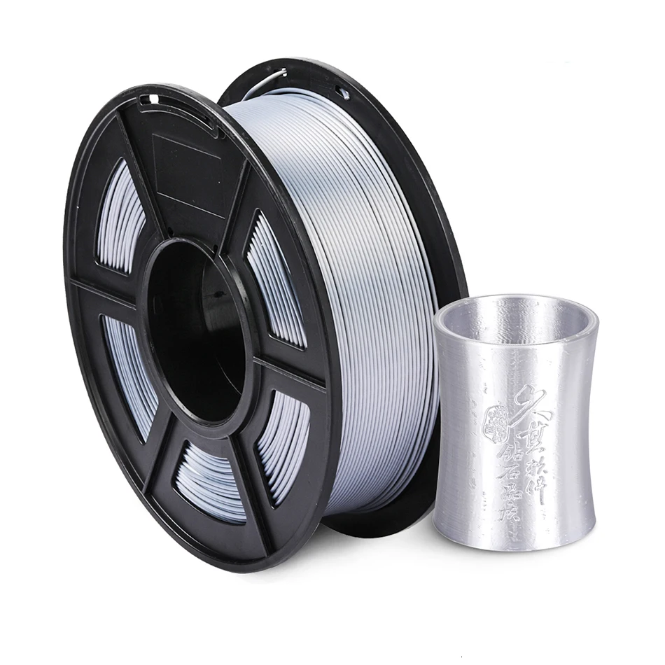 Silk Grey SUNLU 3d принтер шелковая нить 1,75 мм Пластик PLA плюс 3D Печатный Материал обмотка шелк PLA плюс нить 1 кг - Цвет: Silk Grey