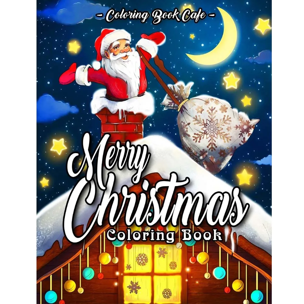 Merry Christmas Coloring Book: Featuring Beautiful Christmas Scenes, Relaxing Winter Landscapes 25-page