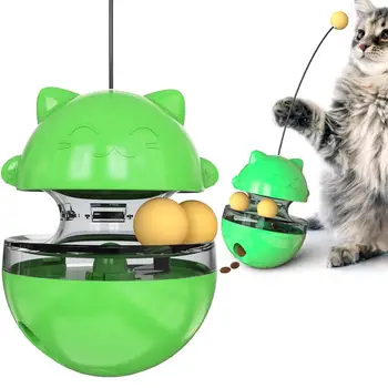 

Cat Toys Interactive Funny Cat Tumbler Toy Food Dispenser Pet Slow Leaking Food Ball IQ Improve Cats Training Toys Pet Supplies