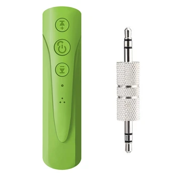

Bluetooth 4.1 Audio Receiver 3.5mm Aux Audio Receiver Adapter Bluetooth Receiver MP3 Auto Bluetooth Car Kit(Green)