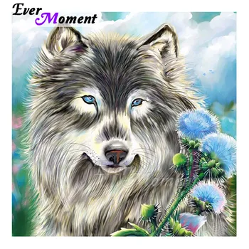 

Ever Moment Diamond Painting Mosaic Wolf Blue Dandelion Full Square Drill Picture Of Rhinestone Diamond Embroidery 3F2104
