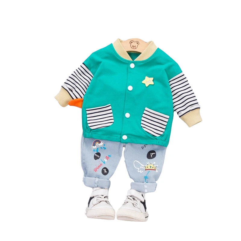 

2019 Baby Boys Girls Clothes Suits Autumn Toddler Infant Clothing Children Cartoon Coats Pants 3Pcs/Sets Kids Casual Tracksuits